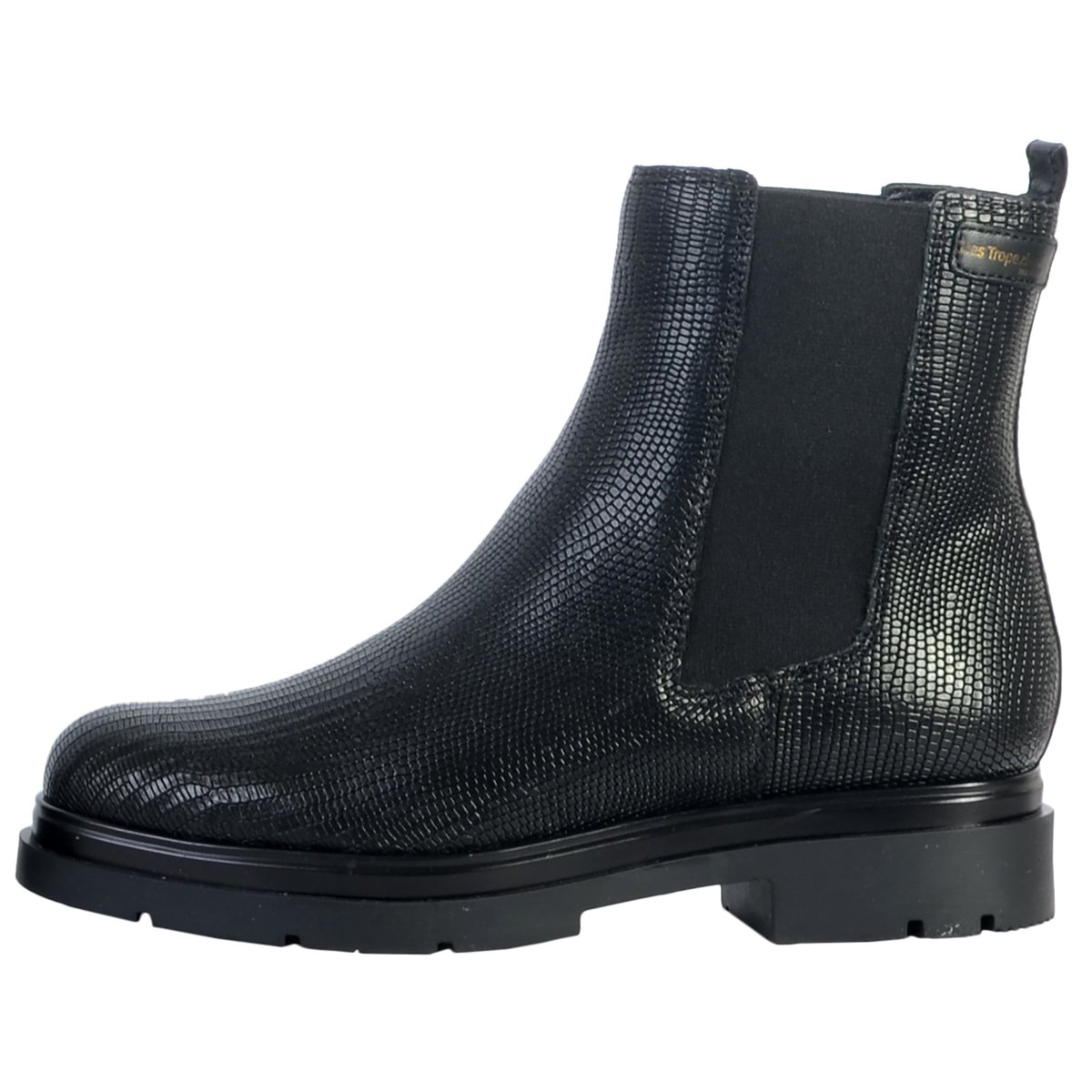Boots chelsea cuir Selma noir lezard, LES TROPEZIENNES PAR M.BELARBI