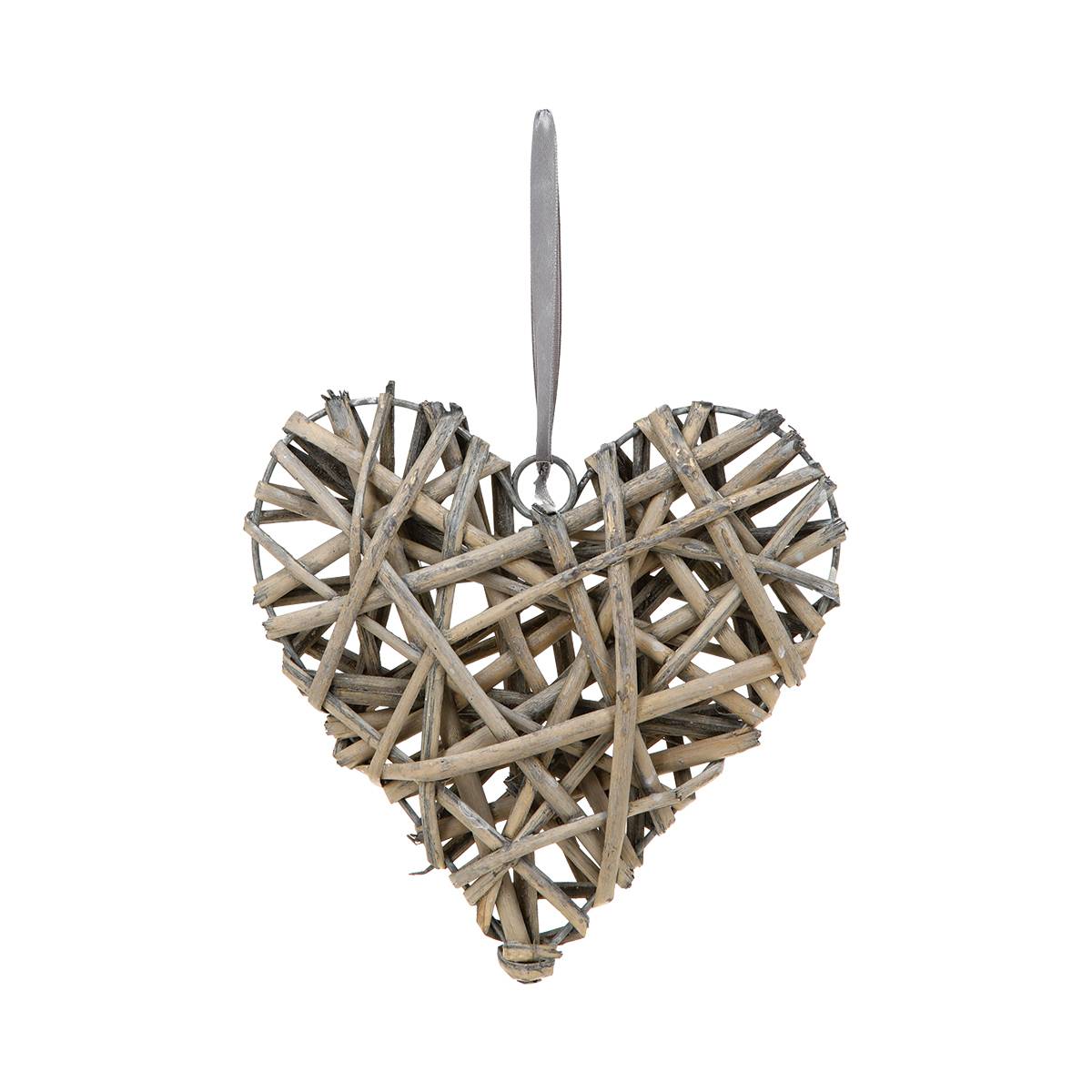 Décoration murale coeur en osier COEUR blanc, ATMOSPHERA