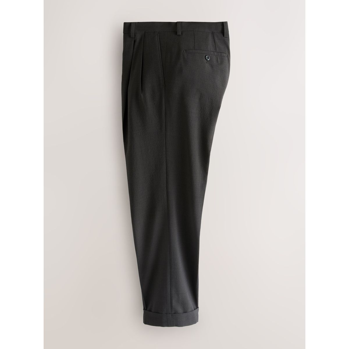 Pantalon de costume en seersucker vichy marron, NEXT