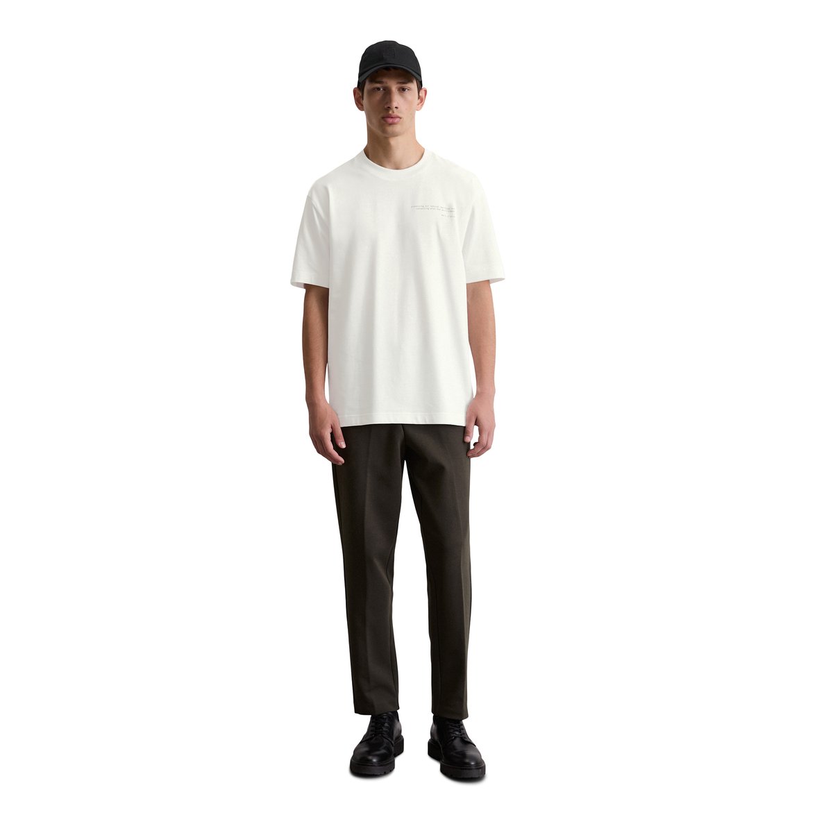 T-shirt relaxed avec imprimé naturel sur le dos blanc, MARC O'POLO