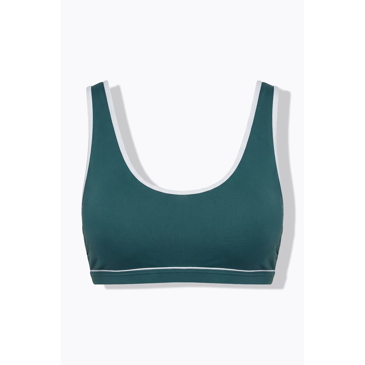 Haut de bikini, passepoil, bonnets souples vert foncé, STUDIO UNTOLD