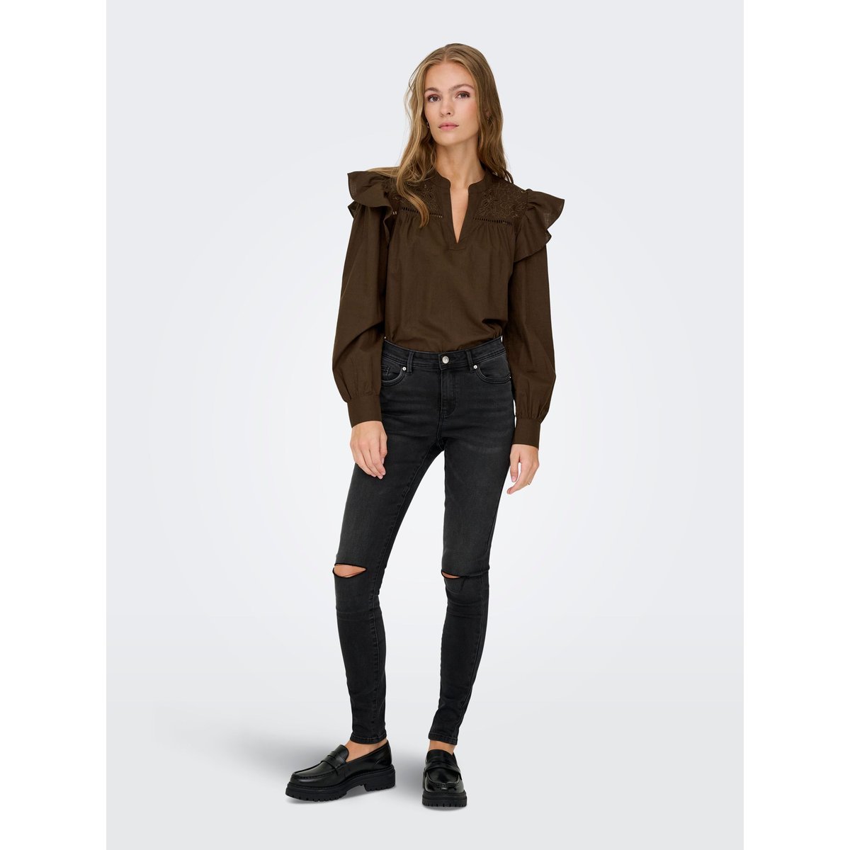 Top chocolate brown, JDY