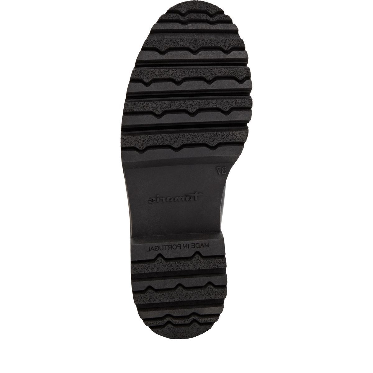 Bottine en cuir noir cuir, TAMARIS