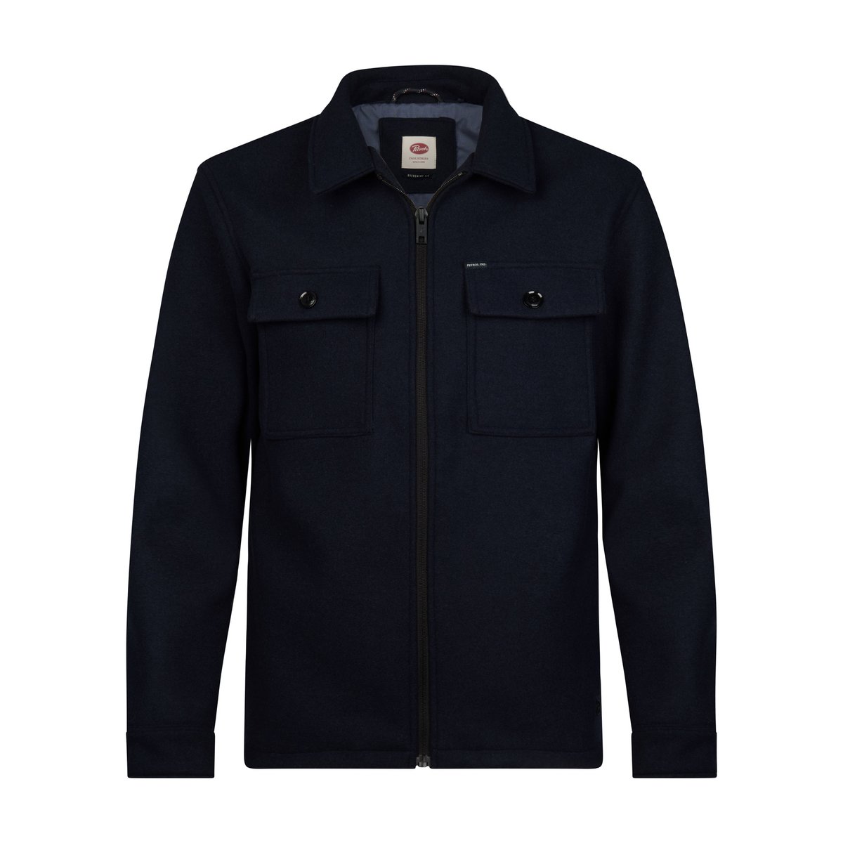Surchemise zippée effet laine millmark bleu royal navy, PETROL INDUSTRIES
