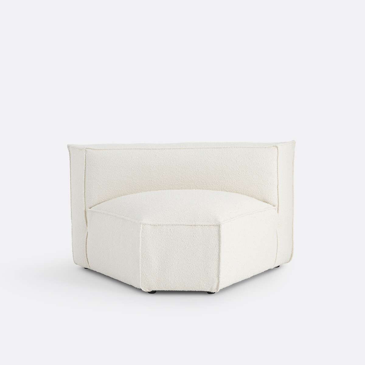 Elément d'angle ouvert pour canapé modulable, en bouclette, SEVEN ecru, LA REDOUTE INTERIEURS