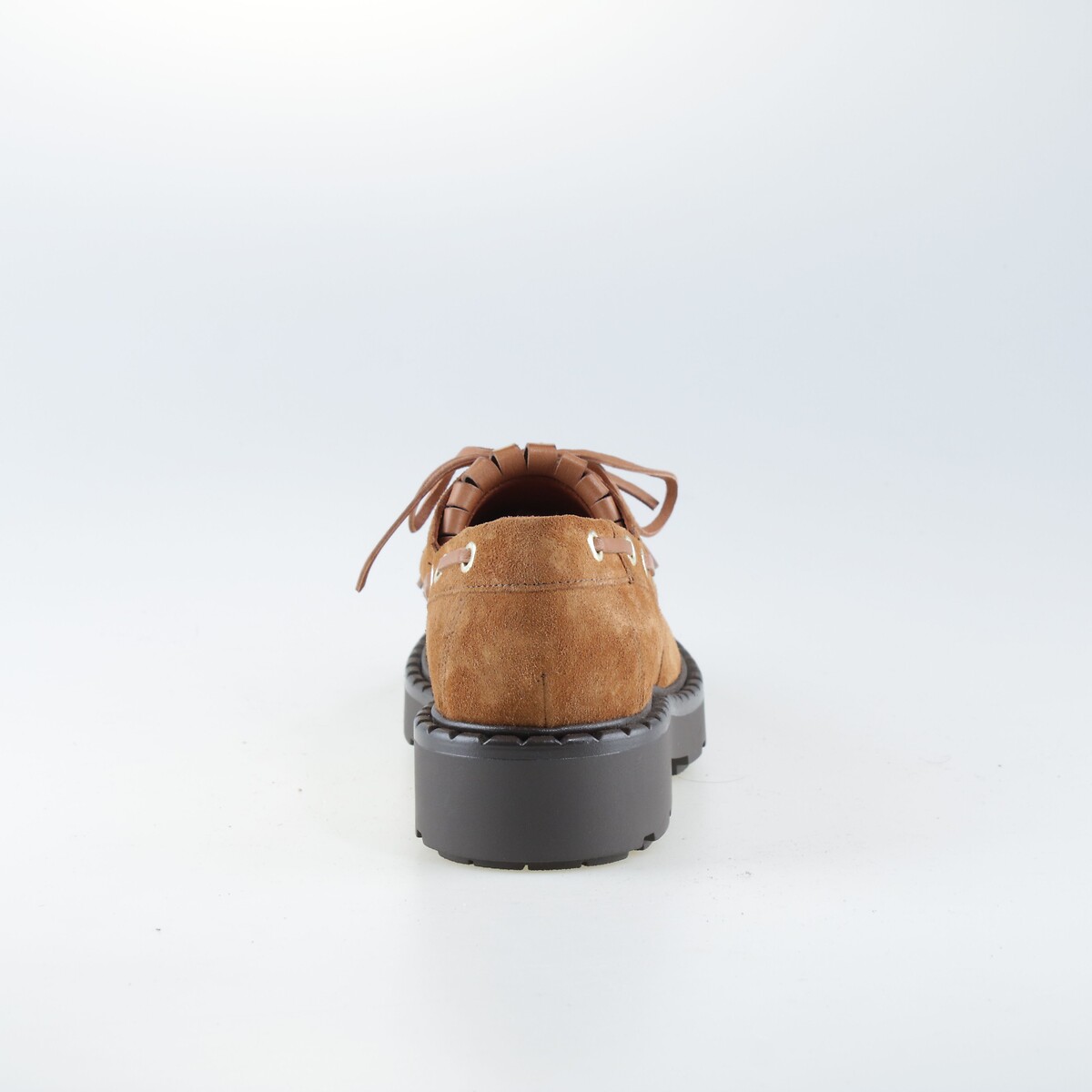 Derby bateau in pelle scamosciata cammello, MJUS