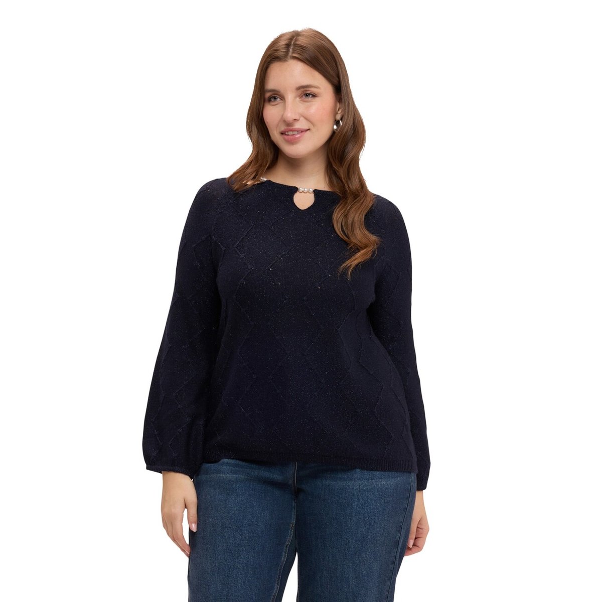 Pull avec perles marron, FIORELLA RUBINO