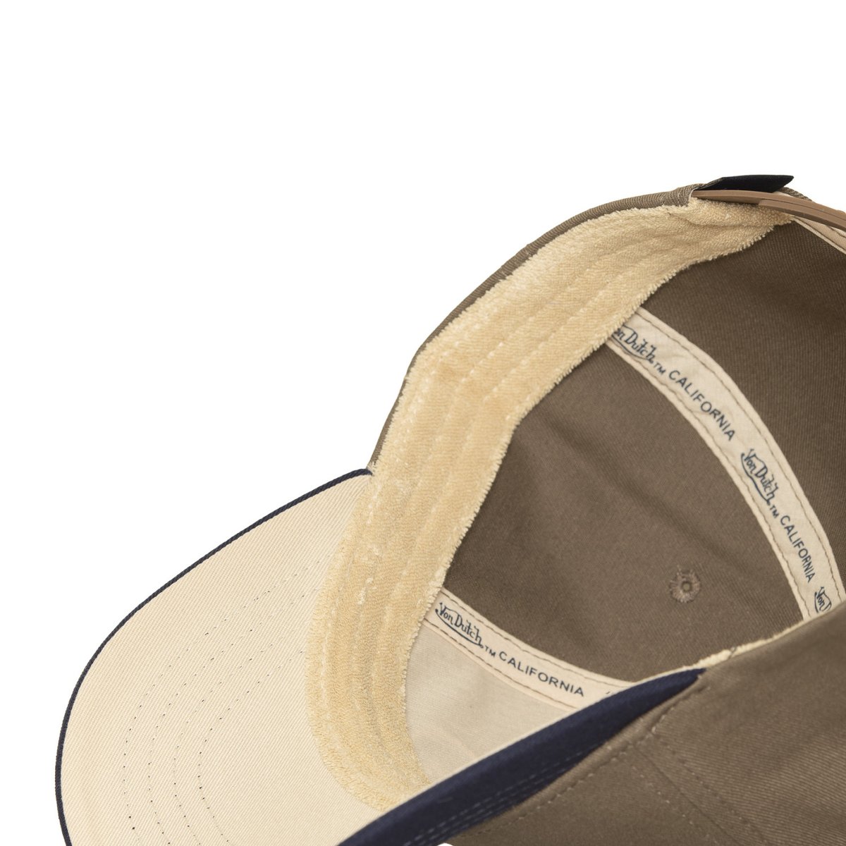Casquette Baseball Terry taupe/bleu marine/beige, VON DUTCH