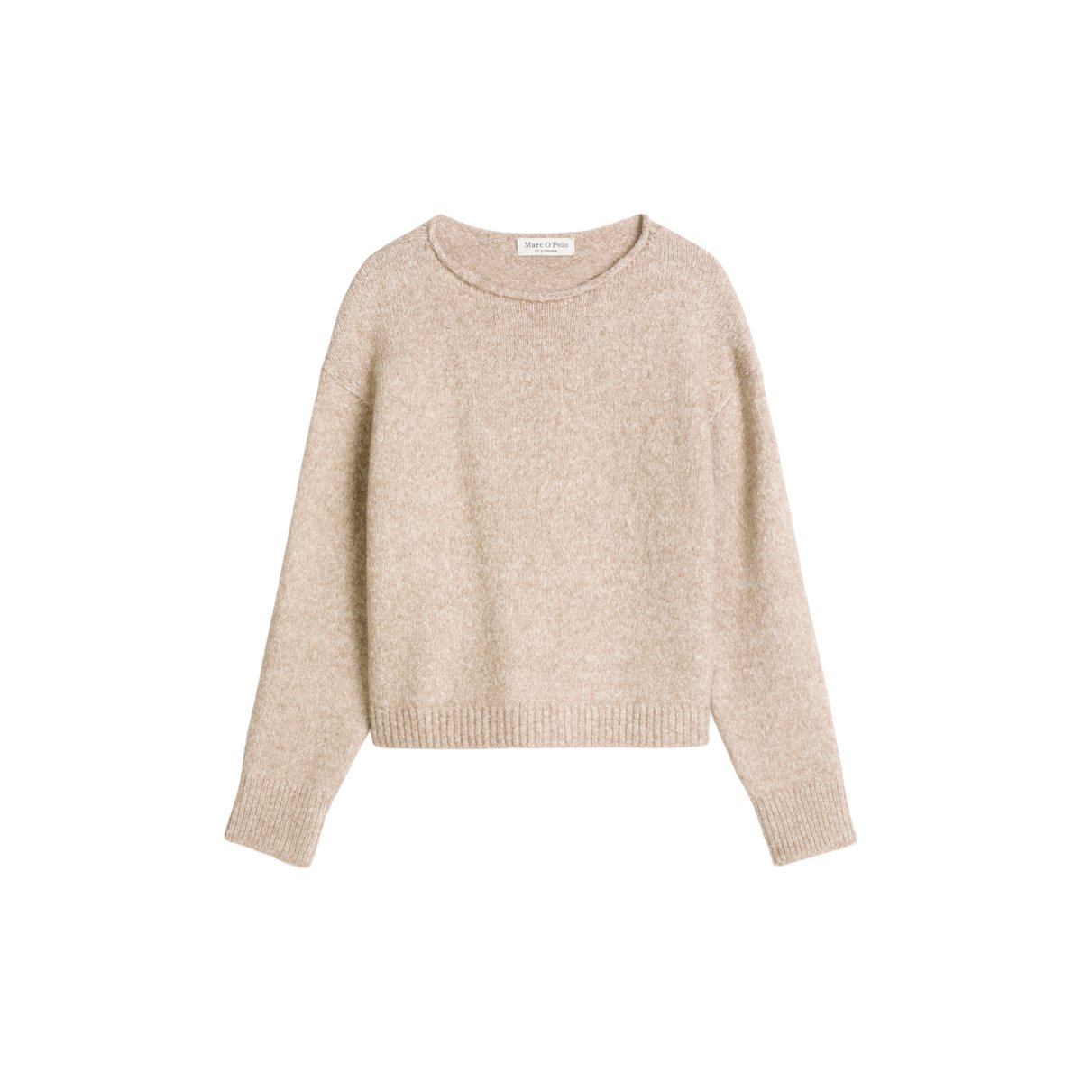 Pull ample en un mélange douillet de coton bio et de laine d'alpaga marron, MARC O'POLO