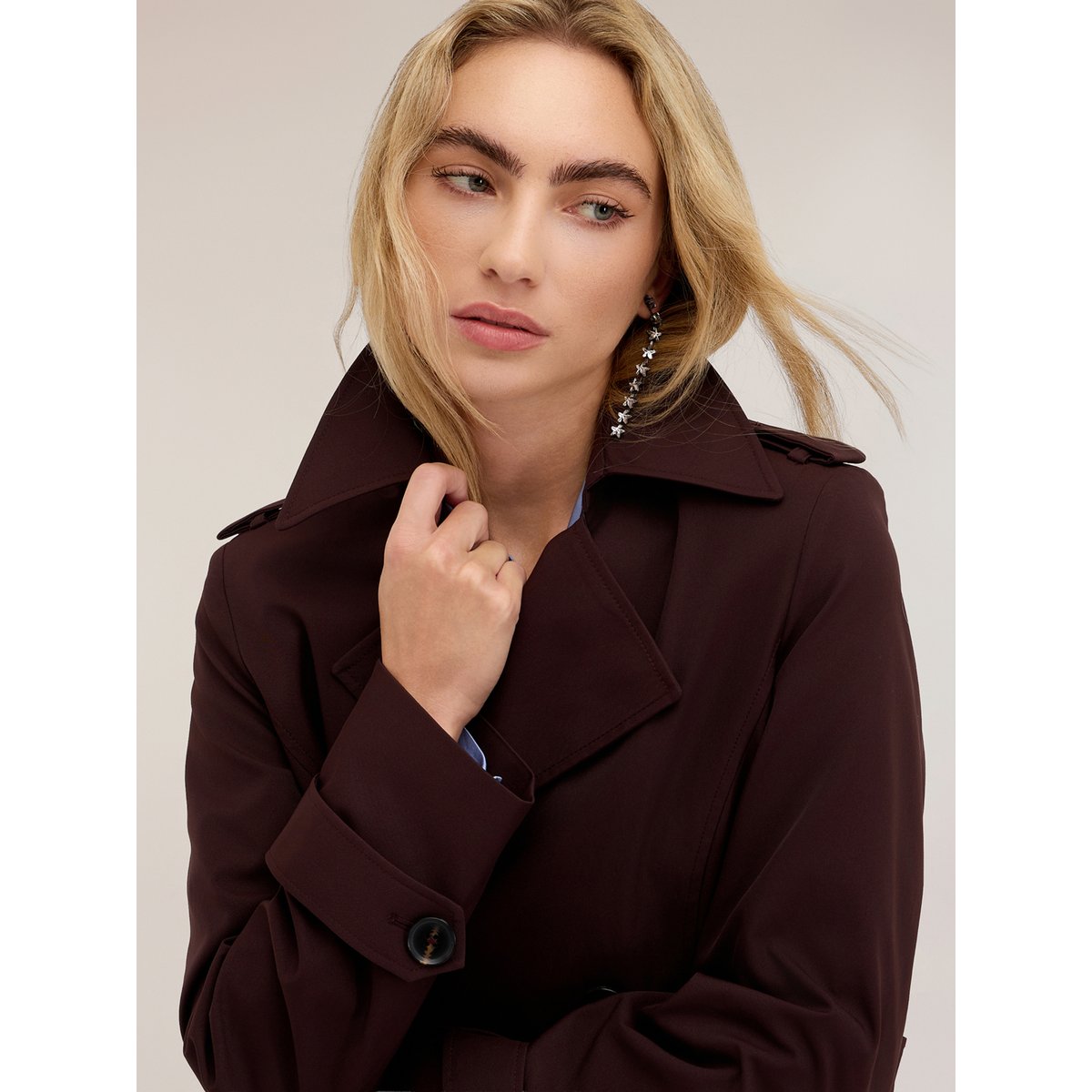 Trench-coat croisé marron, MOTIVI
