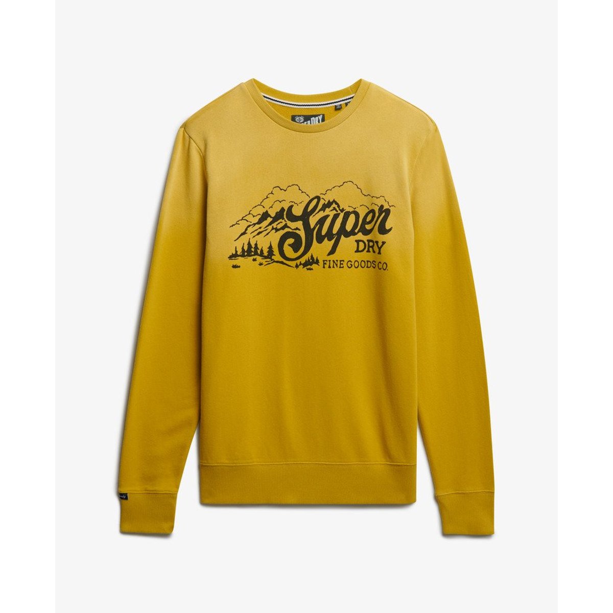 Sweat décontracté Lo-fi Outdoors jaune pétrole, SUPERDRY