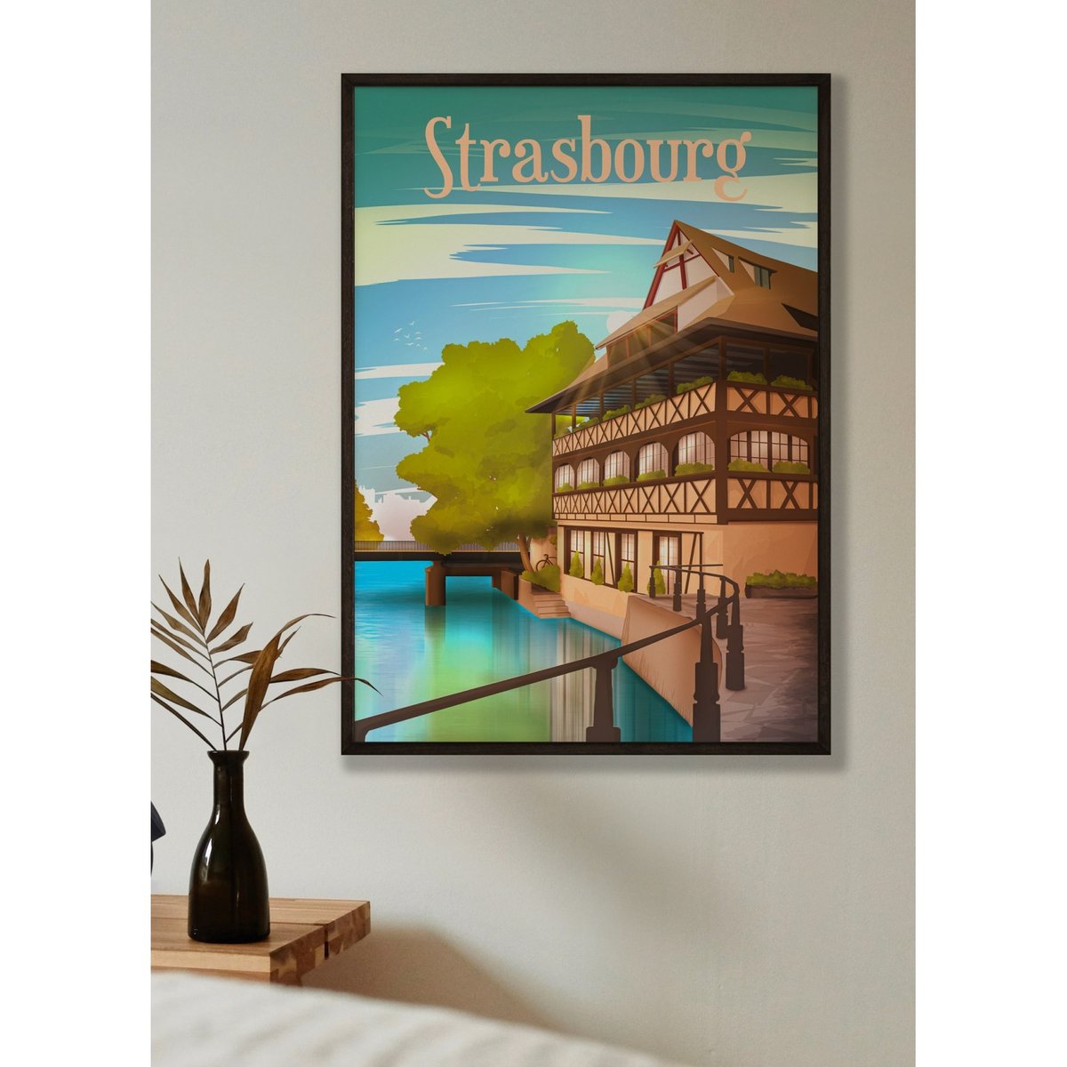 Affiche ville Strasbourg blanc, L'AFFICHERIE