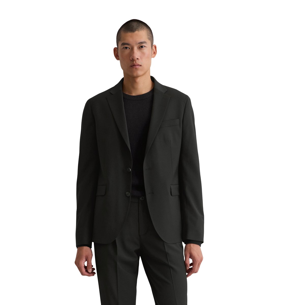 Veste shaped en Technical Wool Blend noir, MARC O'POLO