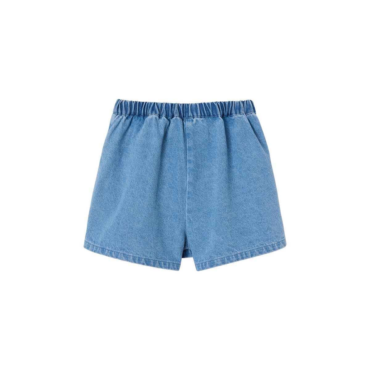 Jupe short plissée bleu moyen, JONEN