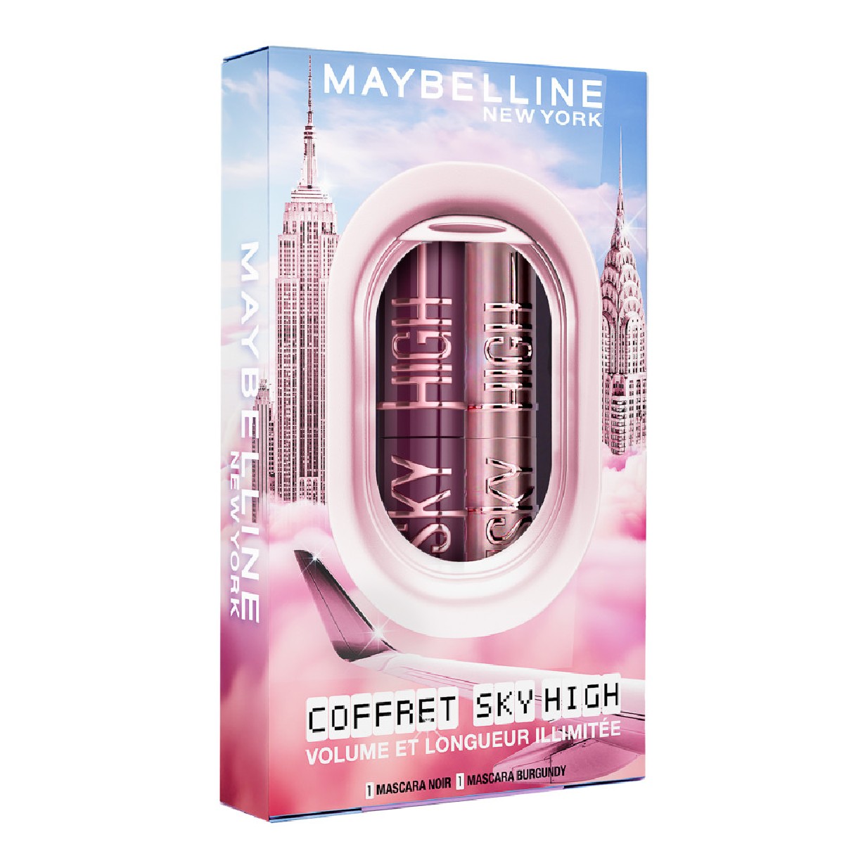 Coffret 2 Mascaras Volume & Longueur - Sky High couleur unique, MAYBELLINE NEW YORK