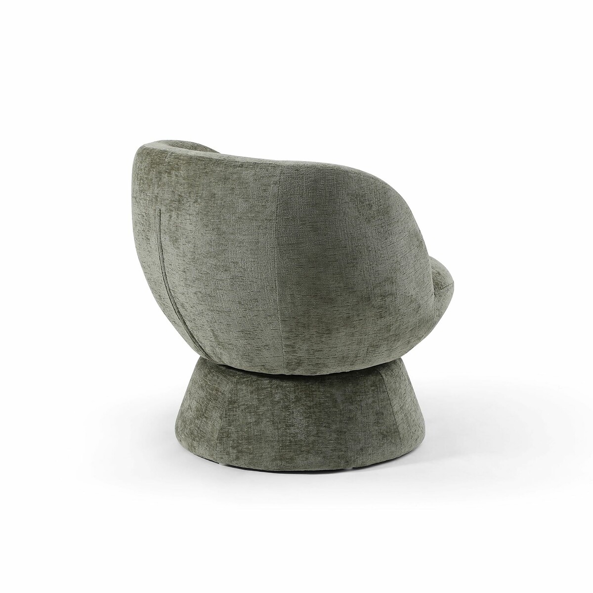 Flora Chenille Swivel Chair olive, SO'HOME