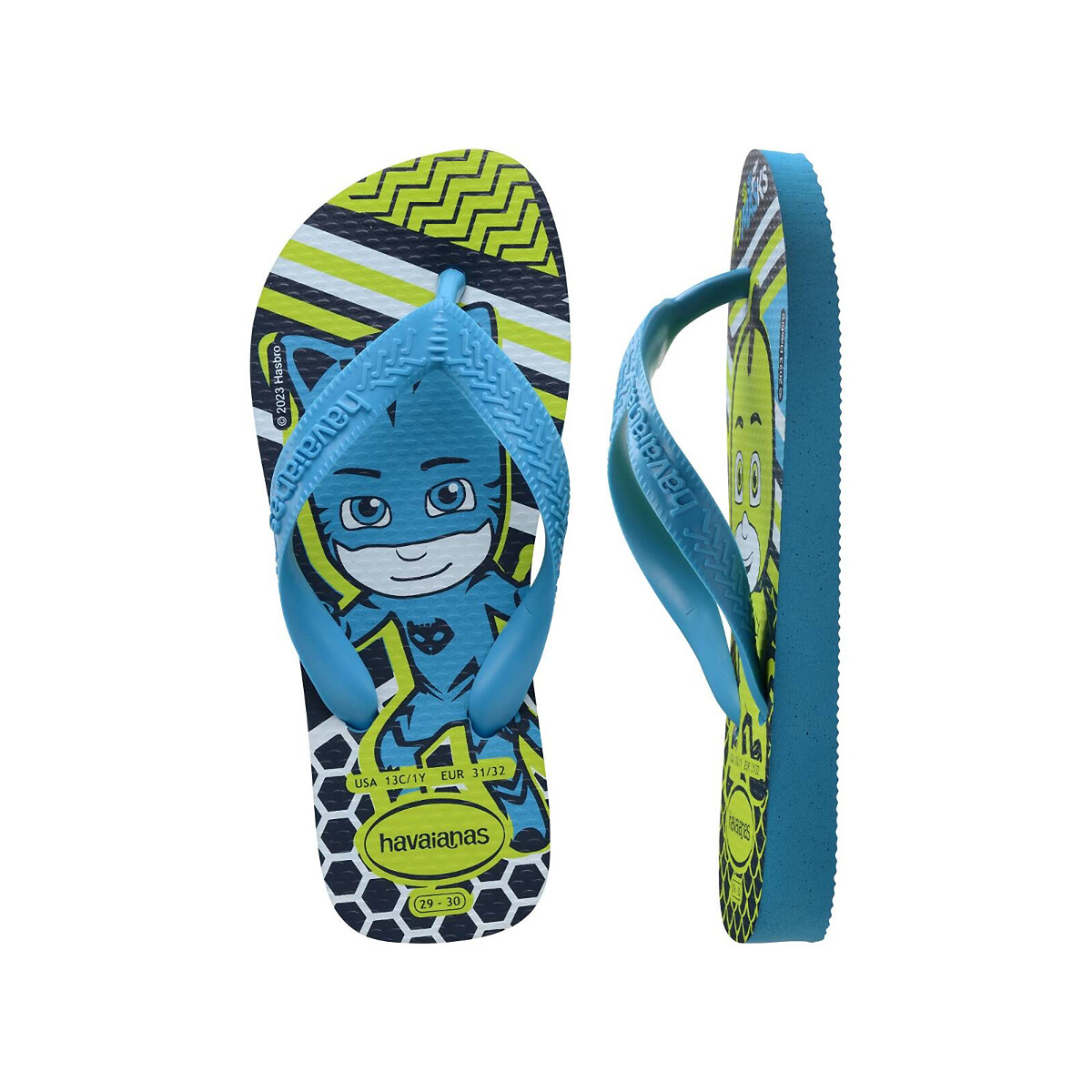 Tongs Kids Top PJ Masks turquoise, HAVAIANAS