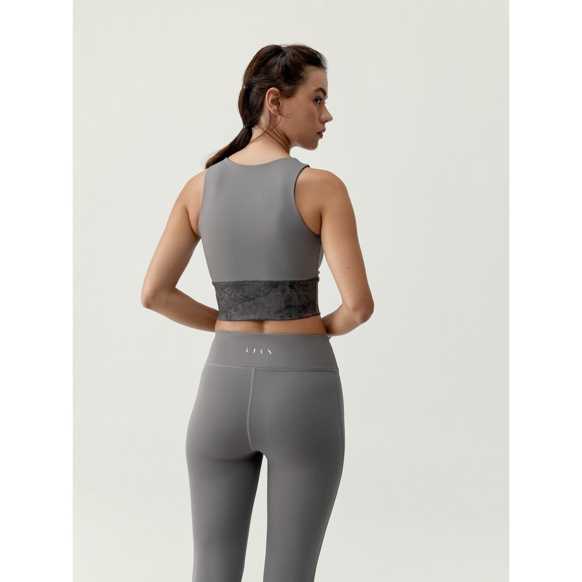 Brassière de sport femme Ember Maintien élevé séchage rapide marron vison, BORN