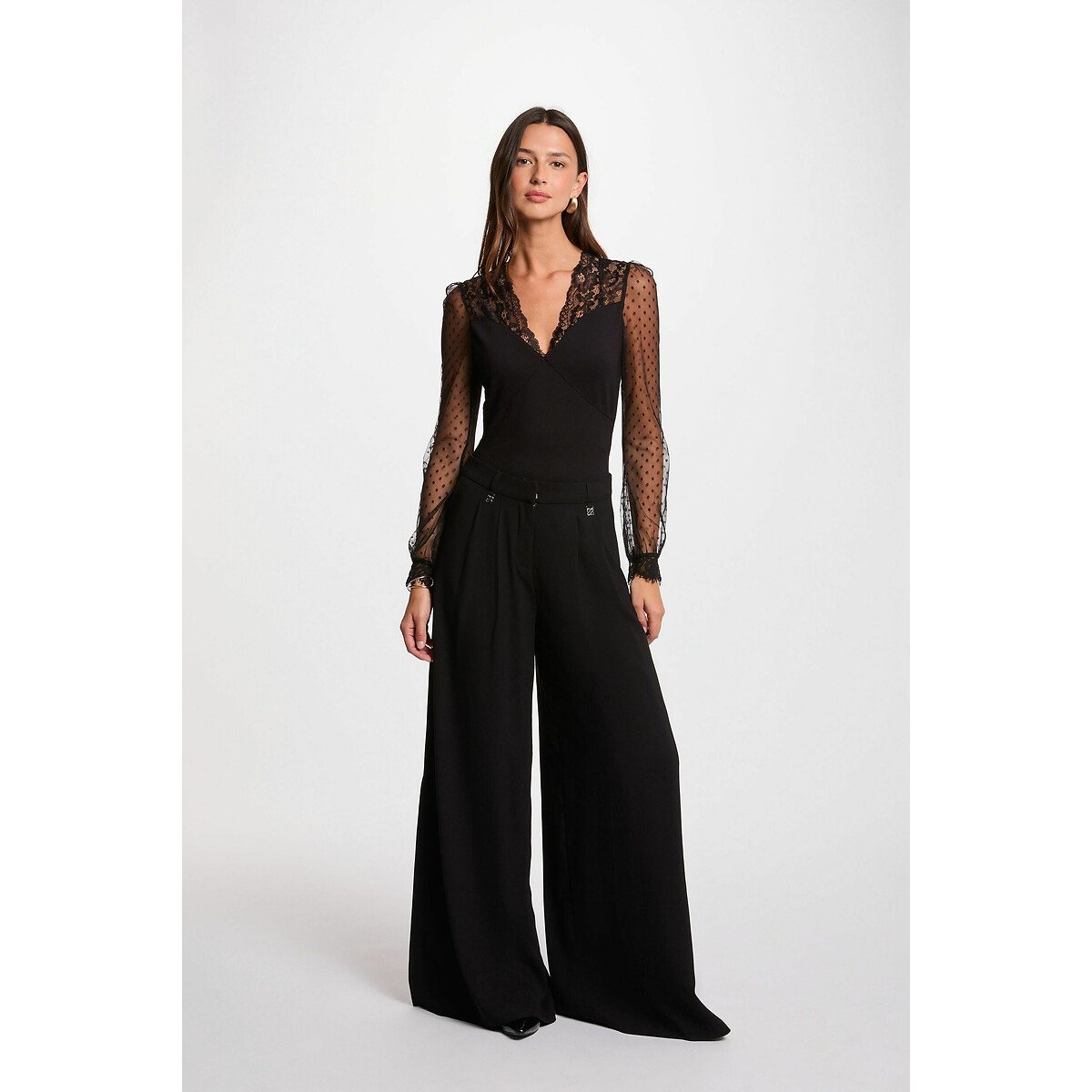 Body manches longues noir, MORGAN
