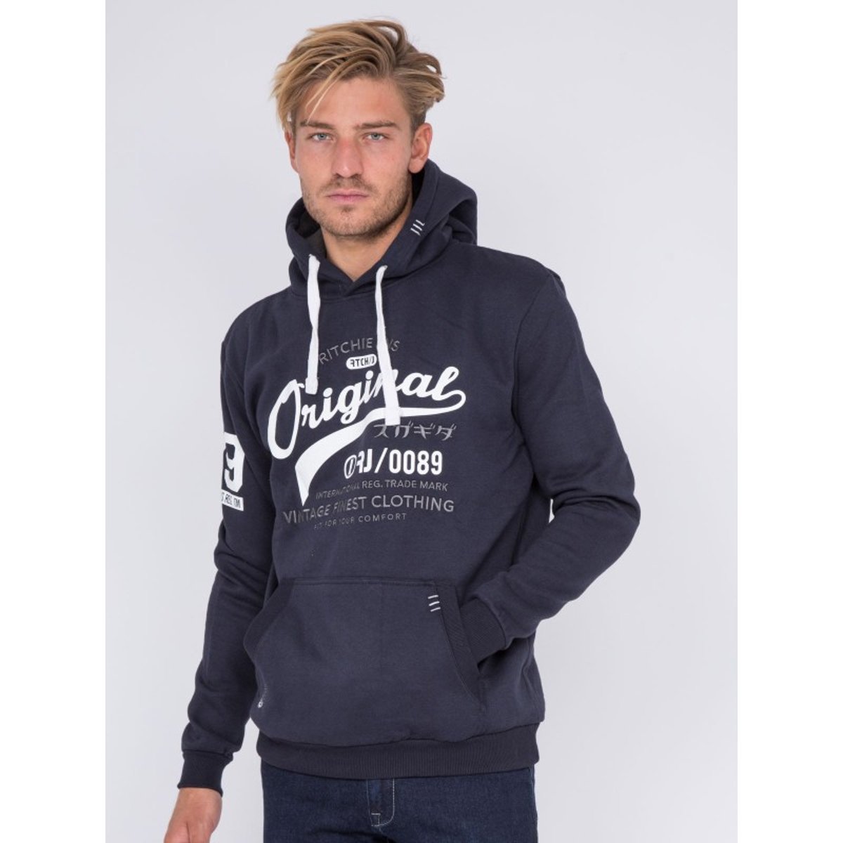 Sweat Capuche Warluz bleu marine, RITCHIE