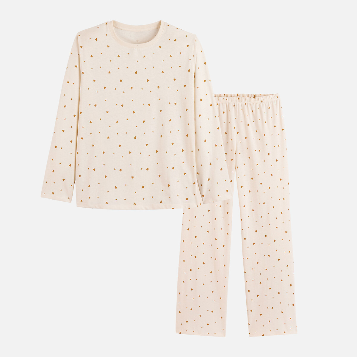 Pyjama imprimé cœurs en jersey imprimé coeurs, LA REDOUTE COLLECTIONS