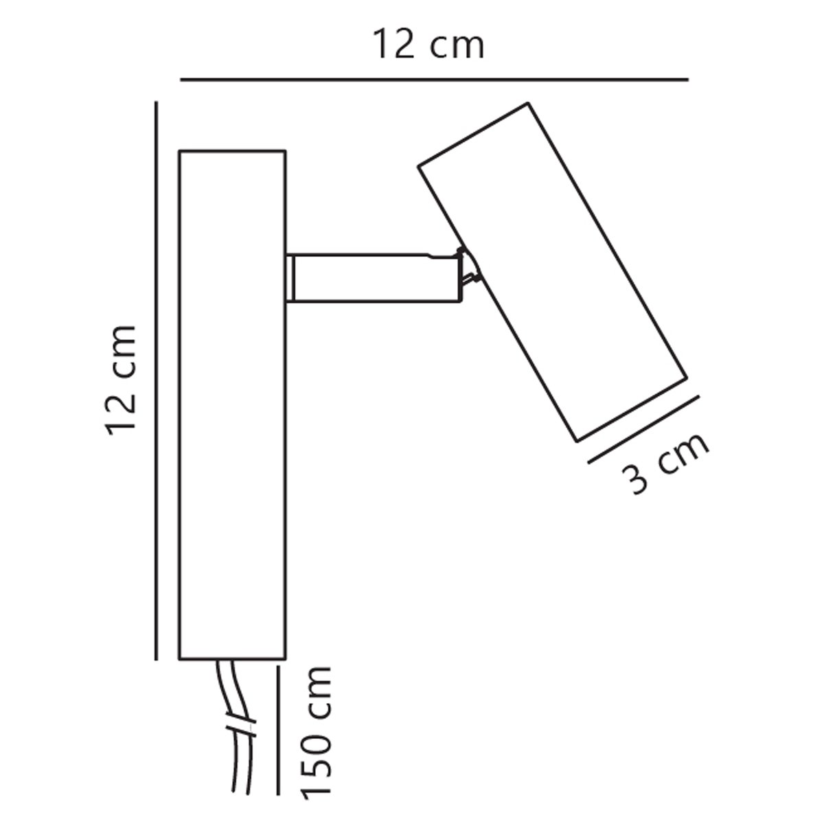 Applique murale spot orientable minimaliste en métal, OMARI blanc, NORDLUX