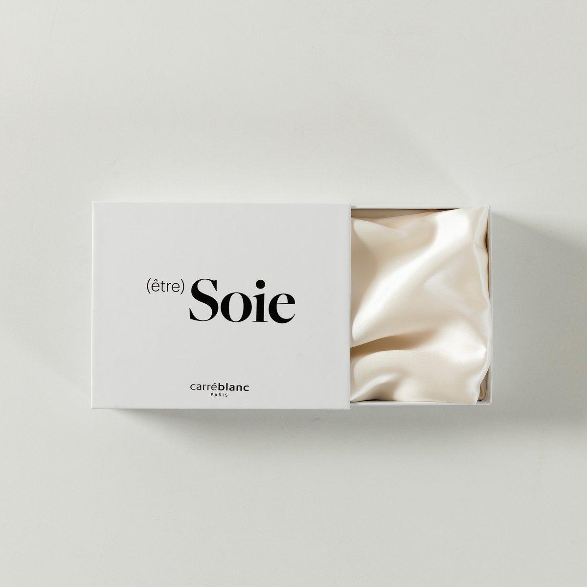 Taie d'oreiller carrée soie de mûrier Beauté BEAUTÉ ivoire, CARRE BLANC