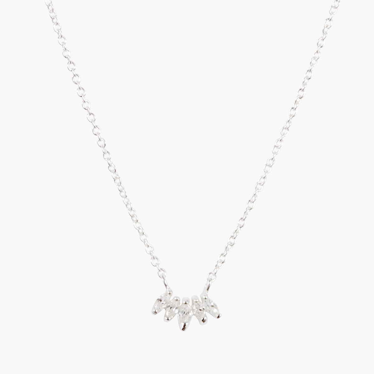 Collier pétales zirconium Argent Garanti argenté, BALABOOSTE