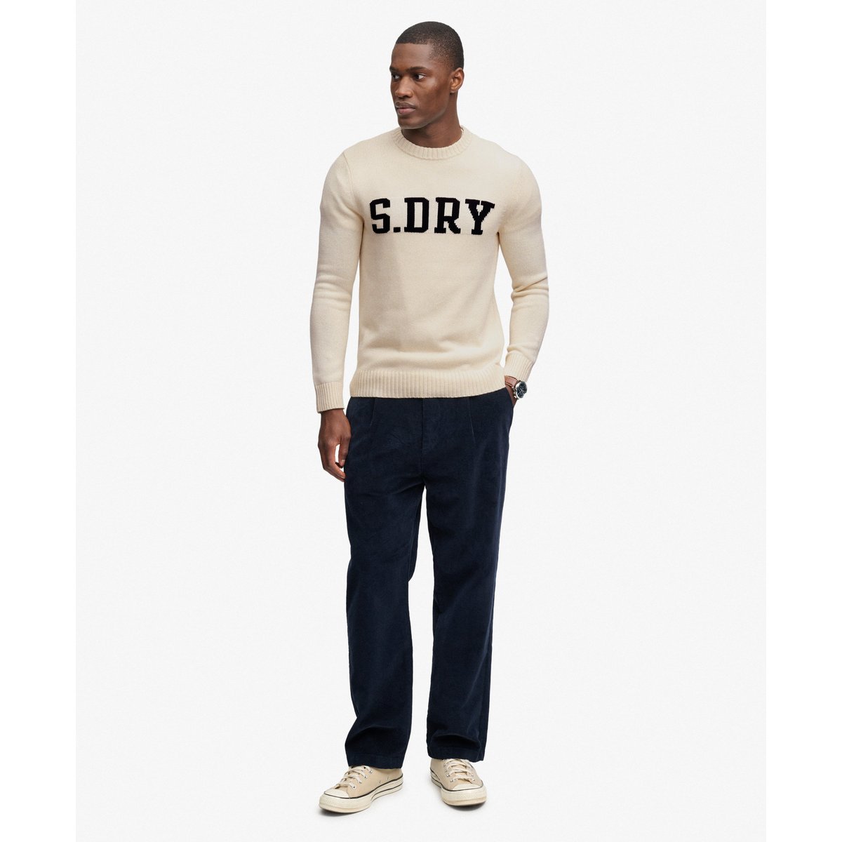 Pull Intarisa Preppy coupe ajustée crème, SUPERDRY