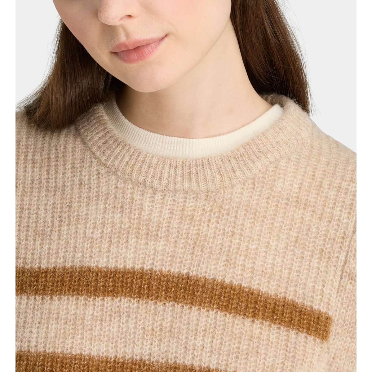 Pull dauphine sans manches en laine beige, GALERIES LAFAYETTE