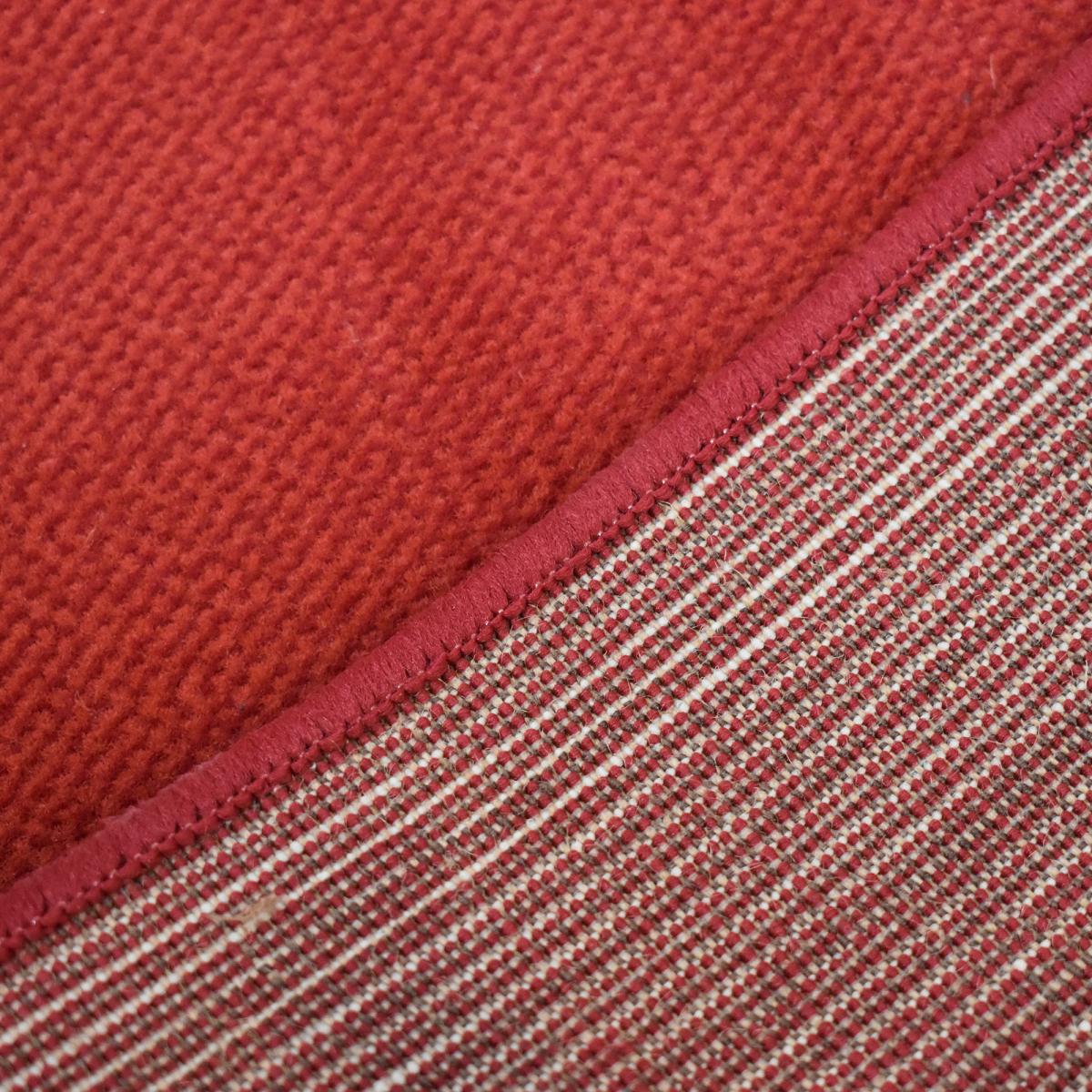 Tapis salon et chambre tissé motif géométrique LYN49 BIGTRI rouge, UN AMOUR DE TAPIS