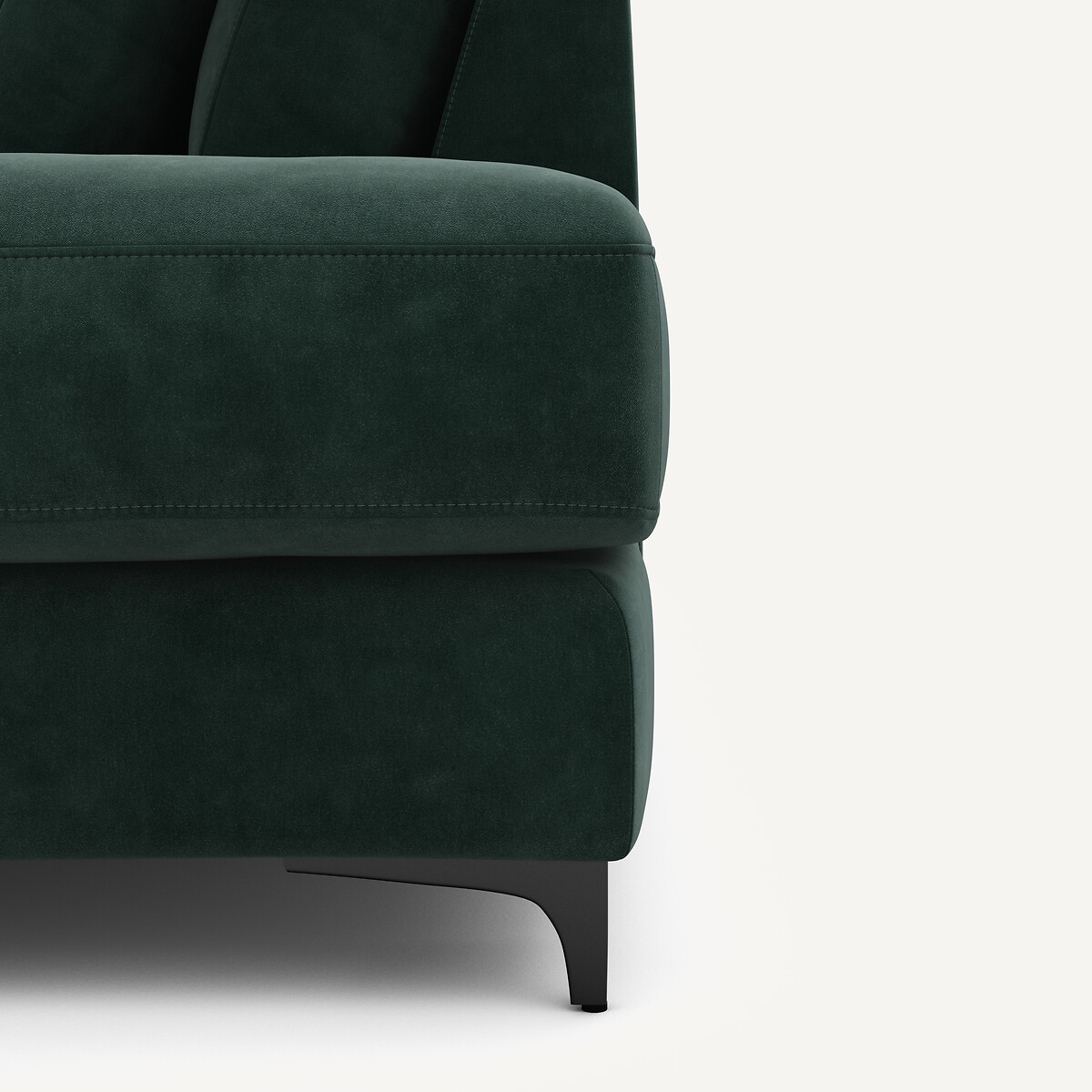 Divano letto angolare destro, velluto, Marsile verde zar , AM.PM