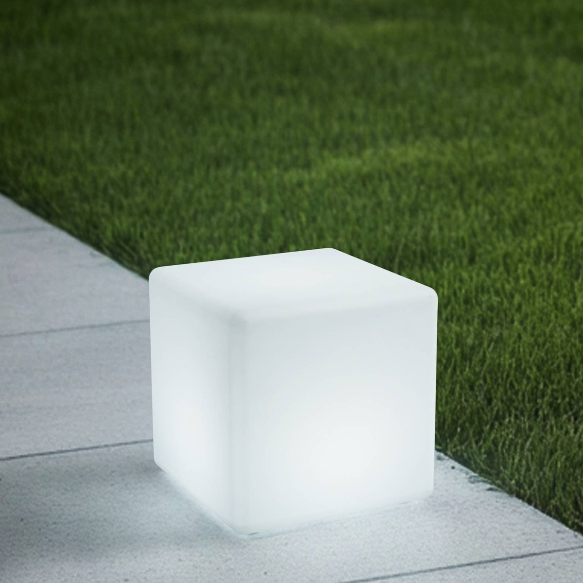 Luminaire de terrasse  moderneLED, Cubara blanc, LINDBY