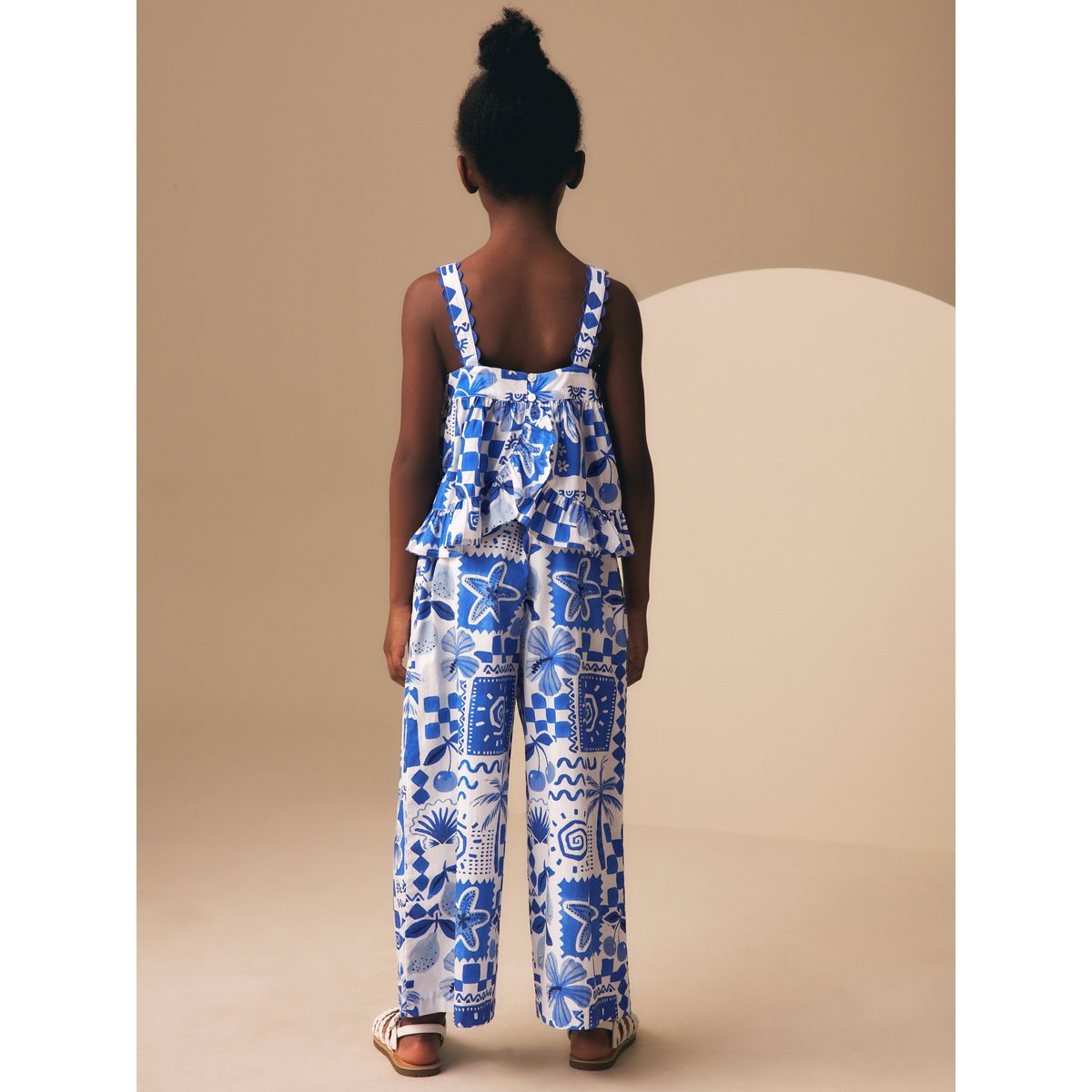 Ensemble pantalon et chemisier bleu cobalt, NEXT