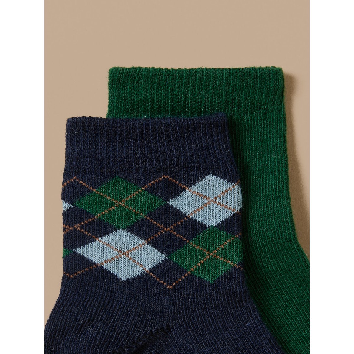 Lot de 2 paires de chaussettes bleu vert, CYRILLUS