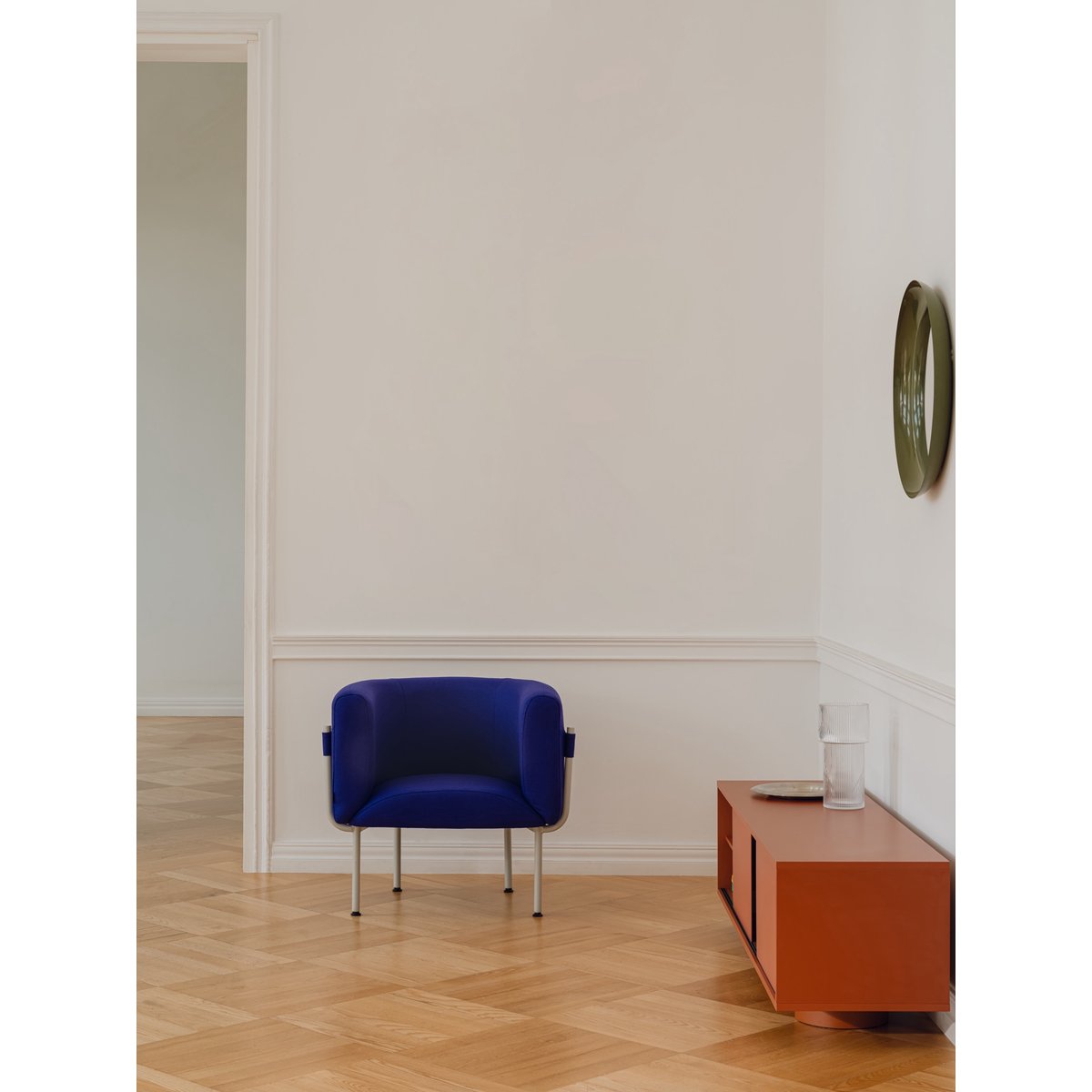 Fauteuil en laine UBI MINI myrtille douce, NOO.MA