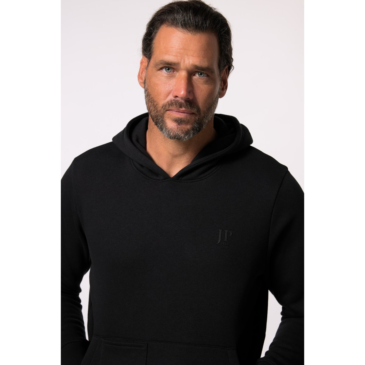 Sweat-shirt à capuche, molleton noir, JP1880