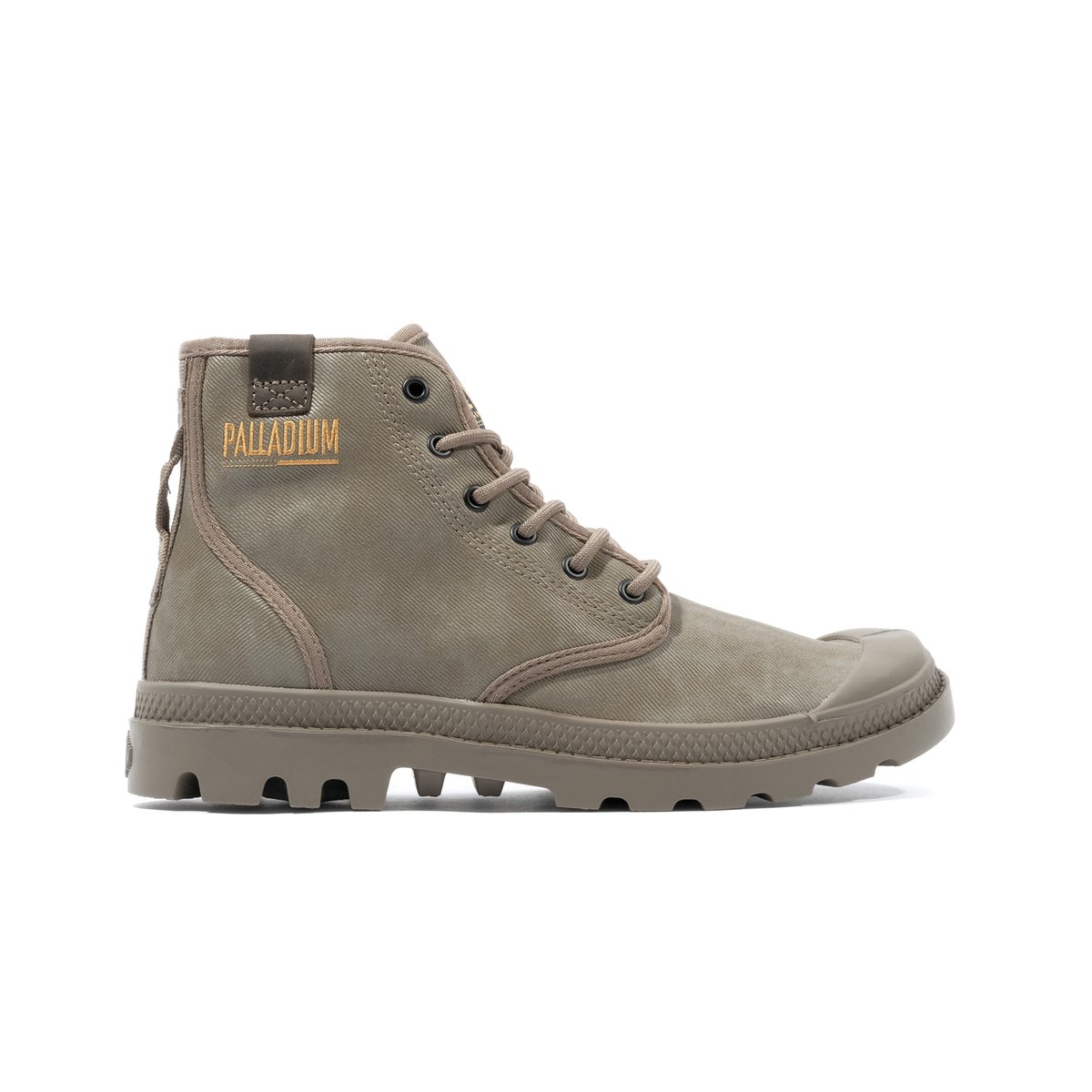 Boots en toile Pampa Hi Coated dusky green, PALLADIUM
