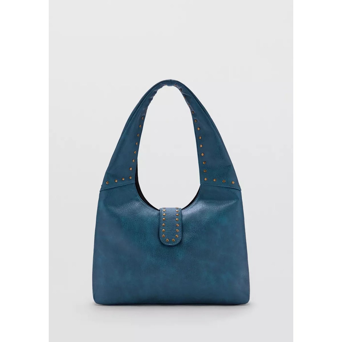 Sac porté épaule clouté bleu, MANGO TEEN