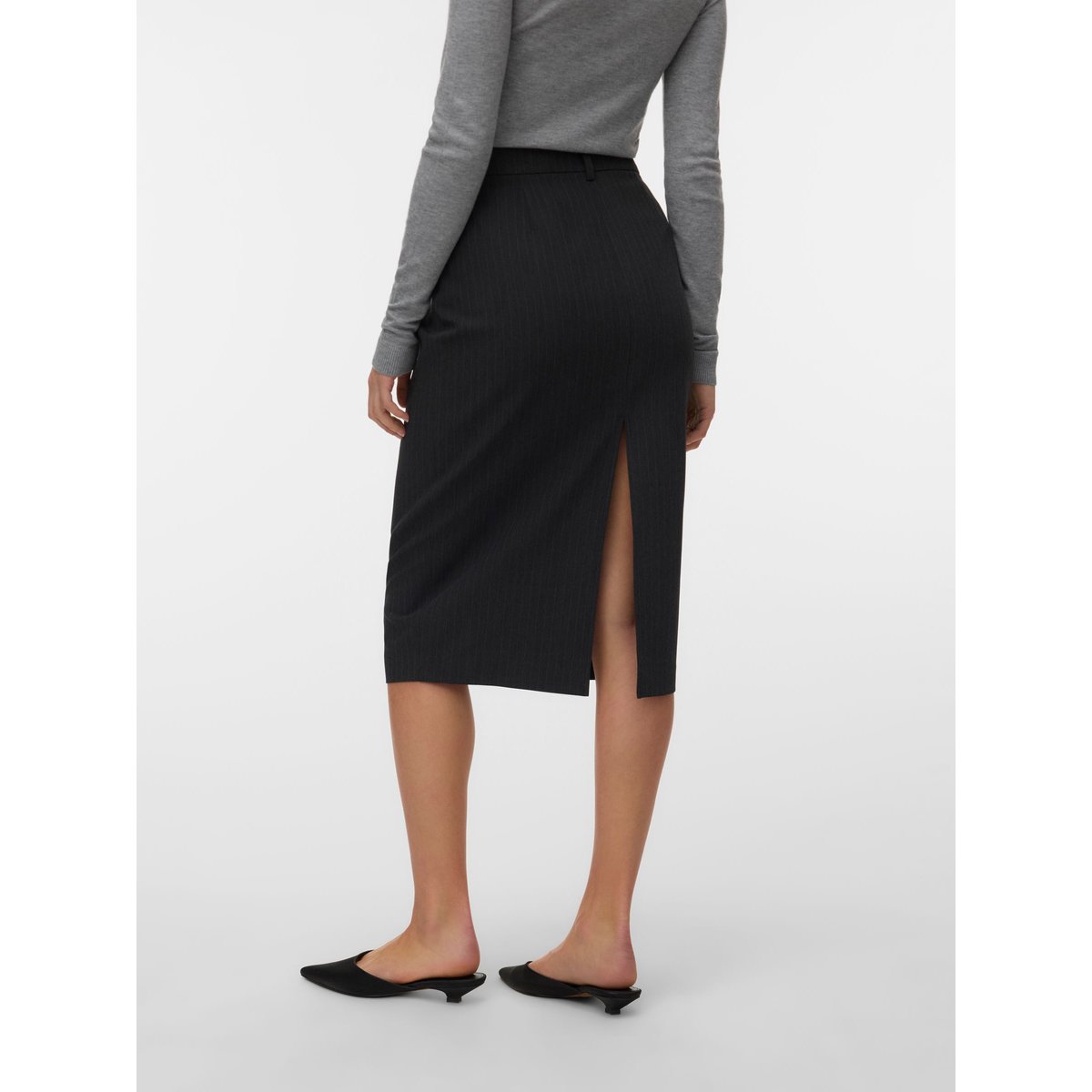 Jupe Crayon dark grey melange, VERO MODA