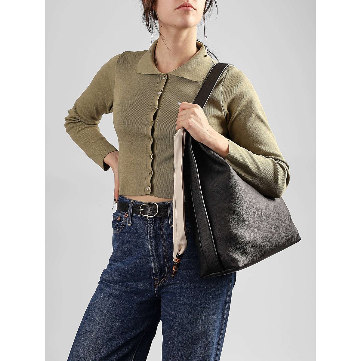 sac porté épaule New grained black, GALLANTRY