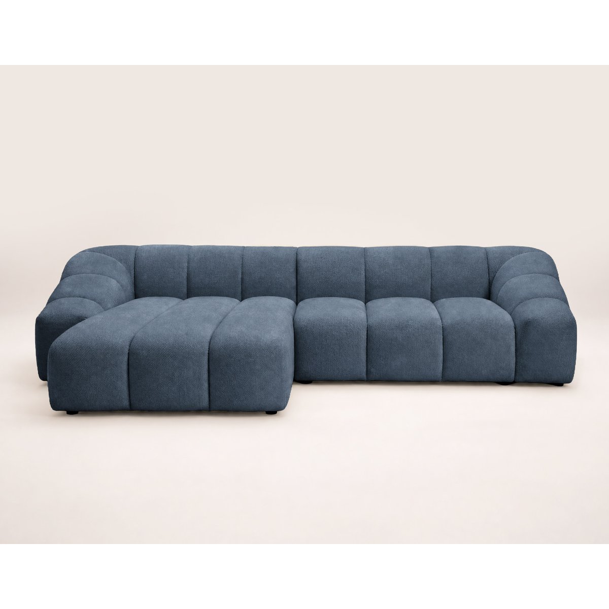 Canapé d'Angle réversible 4 places - AVA bleu, BEST MOBILIER