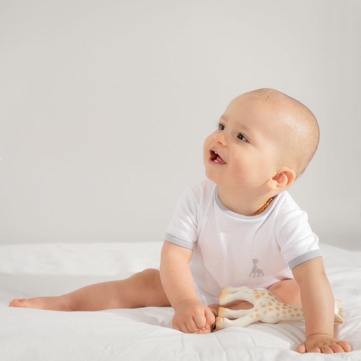 Combishort bébé Sophie La Girafe® blanco, TROIS KILOS SEPT