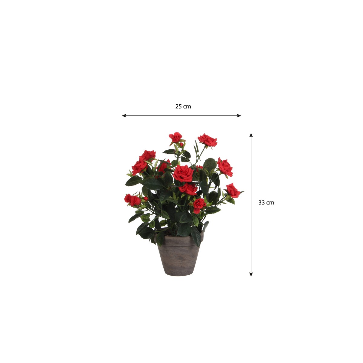Plante artificielle ROSEBUSH rouge, MICA DECORATIONS