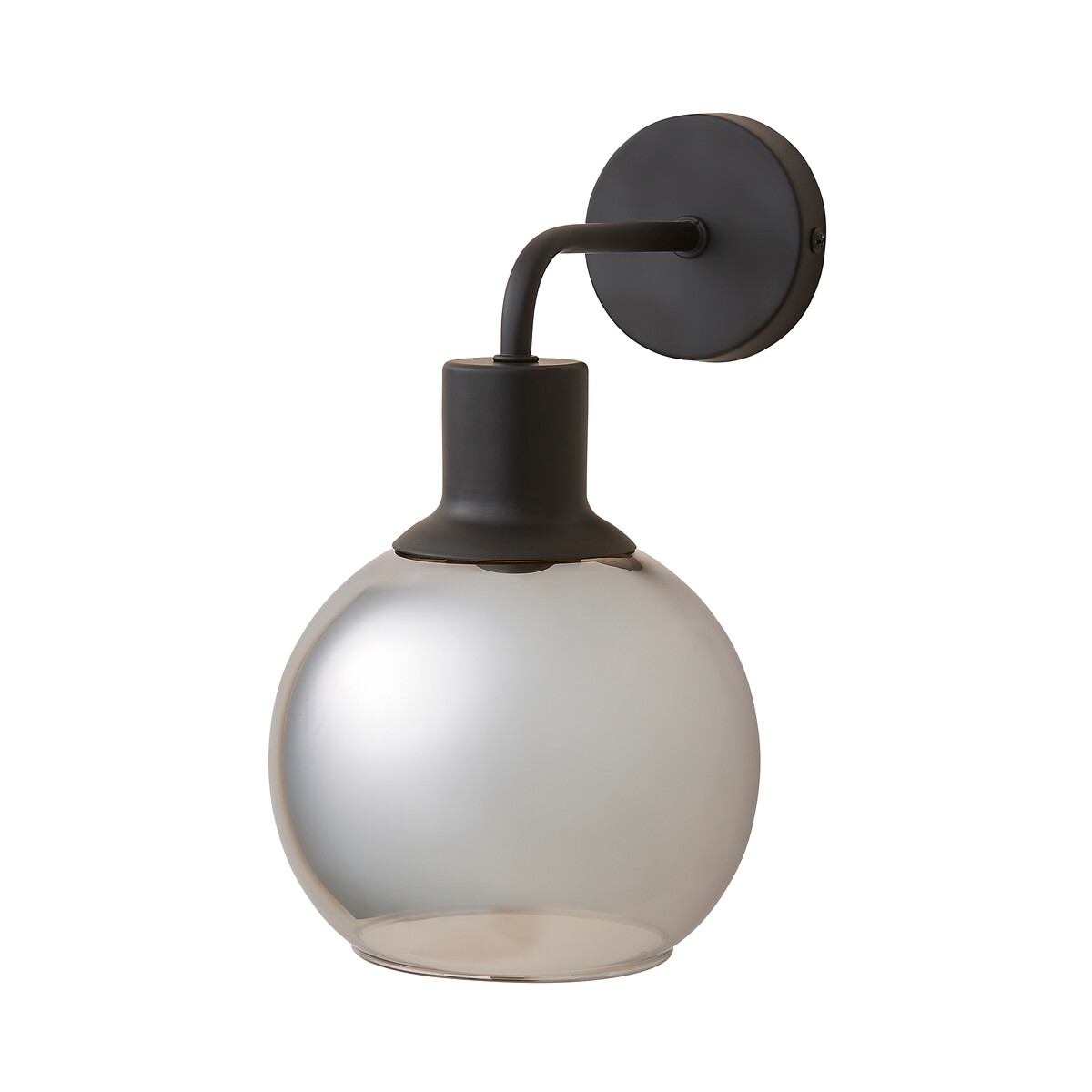 Brady Glass Globe Wall Light black, SO'HOME