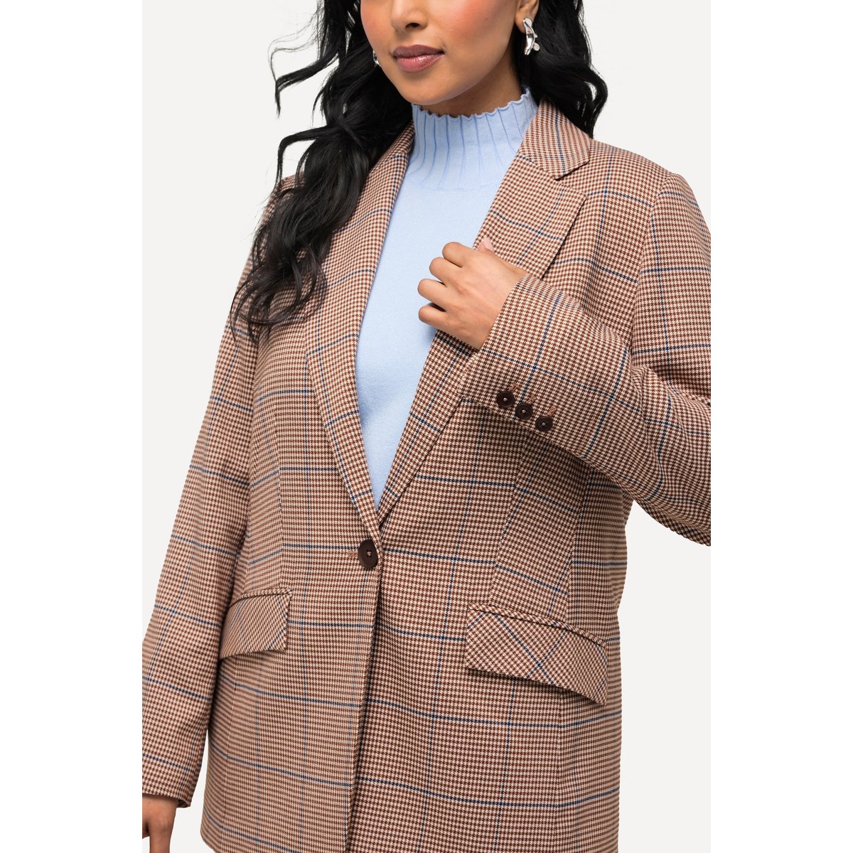 Blazer avec col à revers sable de cognac, ULLA POPKEN