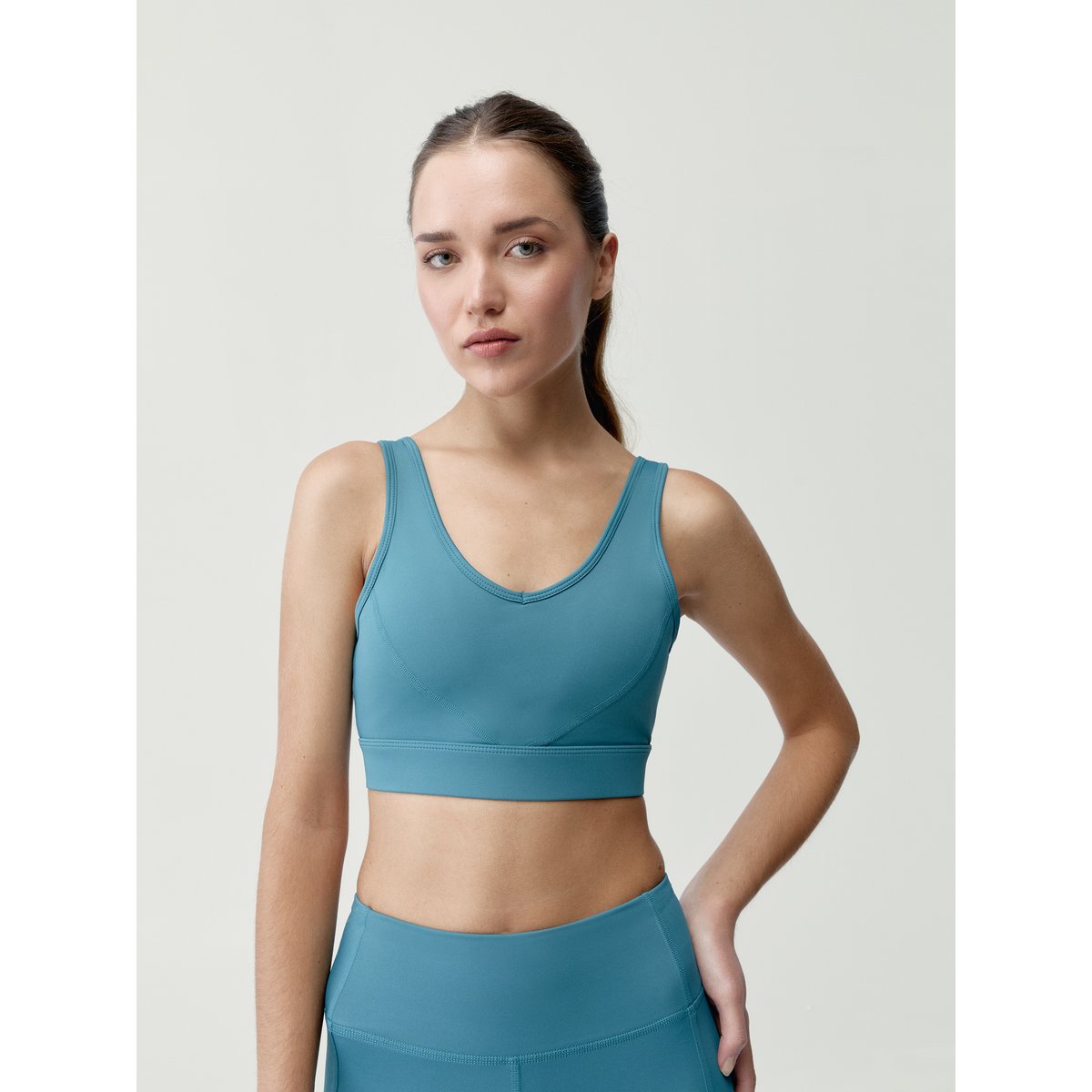 Brassière de Sport Performance Fixation Moyenne DEVI bleu cobalt, BORN