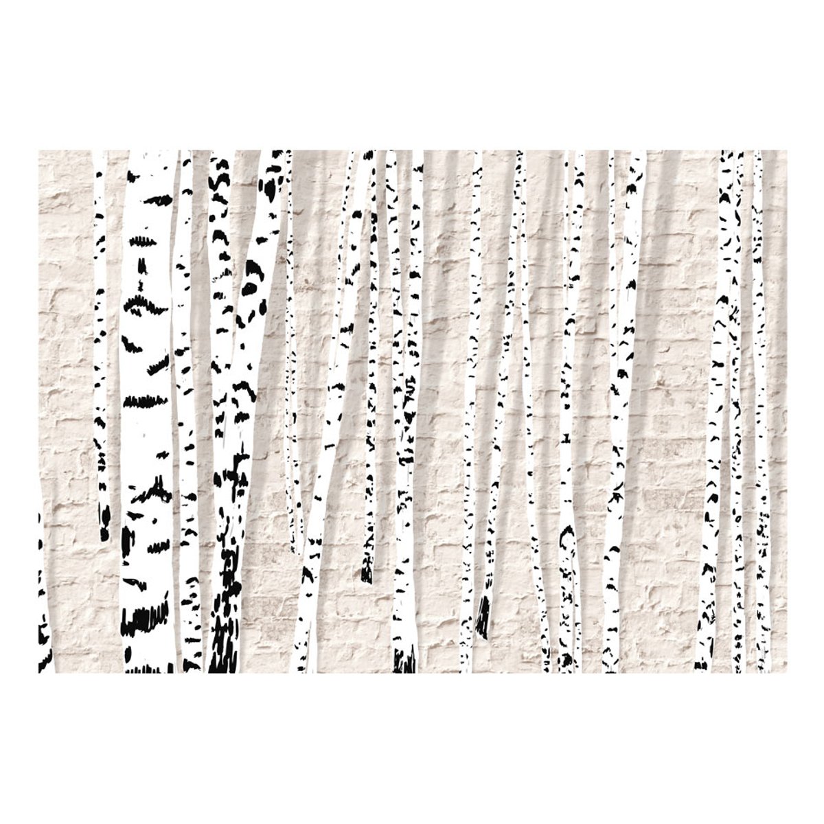 Papier peint intissé panoramique Paysage Birchen Grove noir, EDEN