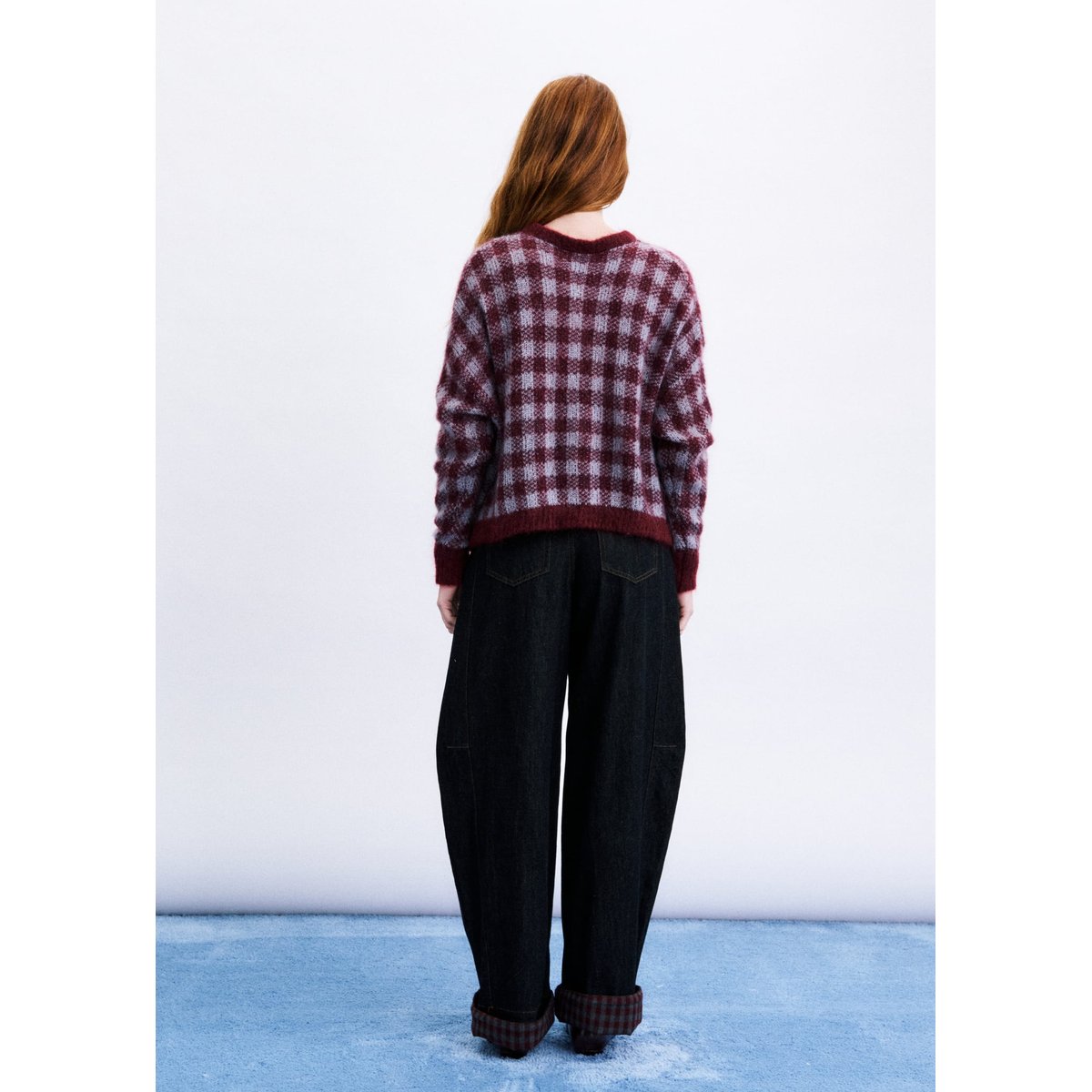 Cardigan Aomori en mohair AOMORI bordeaux, FRNCH