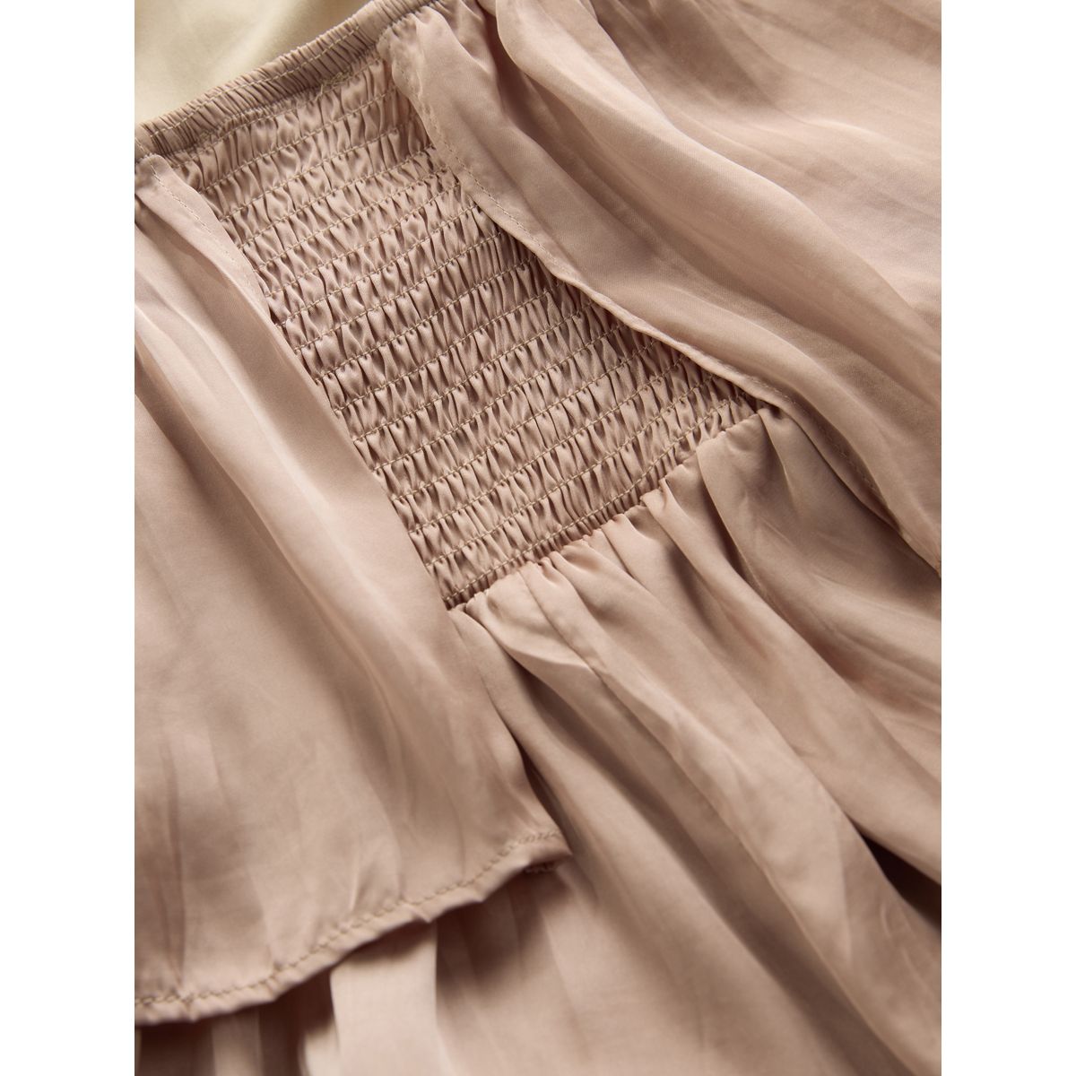 Combi-pantalon dos nu en satin effet bouffant marron mink, NEXT